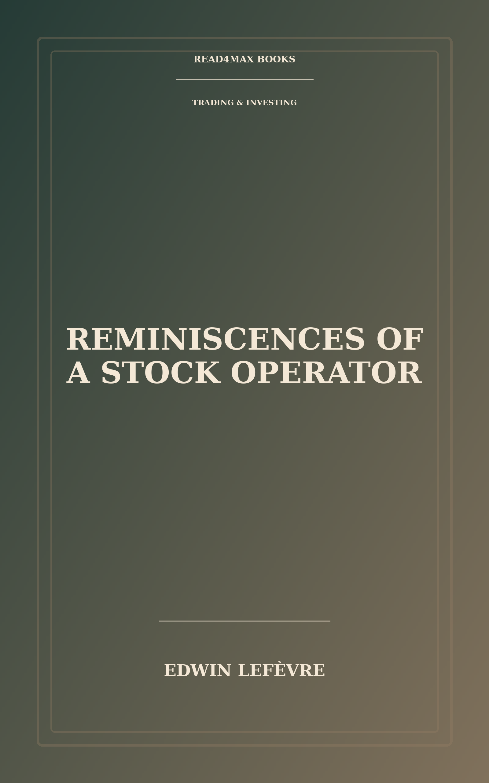 Cover of Reminiscences of a Stock Operator